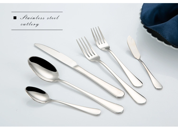 Daoqi Flatware OEM Mirror Silver Cheap Flatware Stainless Cutlery Silverware Set for Restaurant/Hotel/Canteen/Dining Room