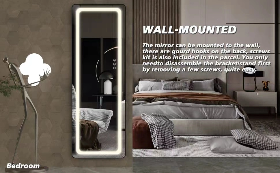 Full Length Mirror with Lights Stand Full Body Dressing Mirror