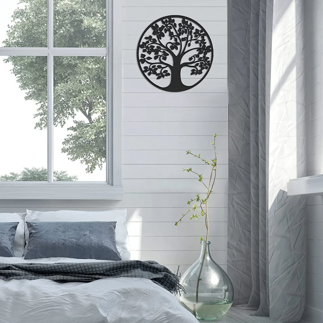 Wall Decoration Hanging Laser Cutting Iron Art Tree of Life Art Decor