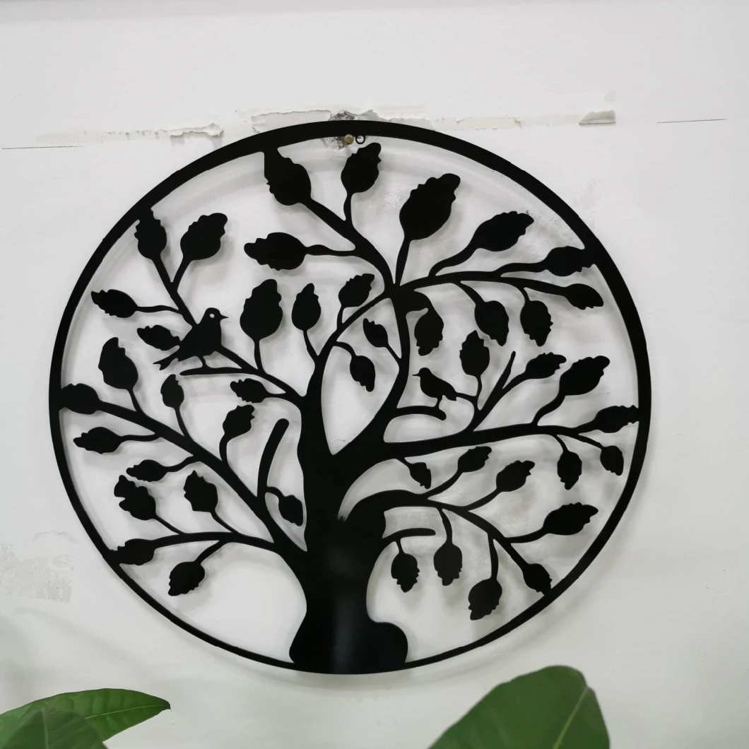 Laser Cut Metal Wall Hanging Black Tree Wall Art