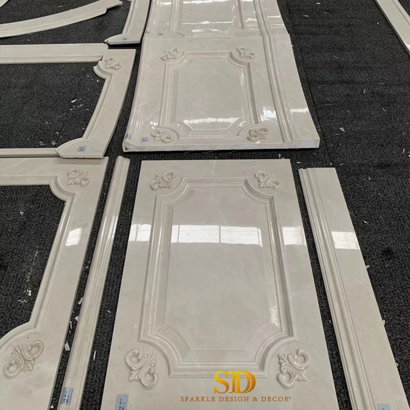 China Factory Custom Made Elegant Marble Carving Panels Marble Relief Panels for Palace Interior Wall Decoration