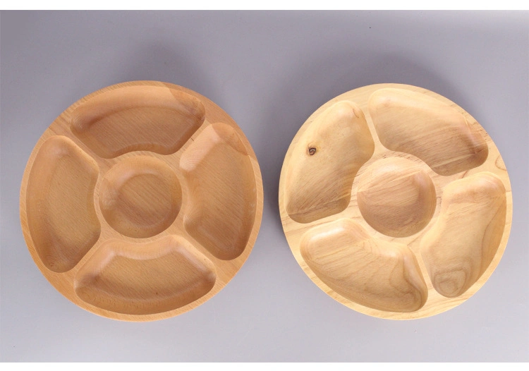 Round Wood Fruits Tray for Decor, Decorative Serving Tray, Round Tray for Kitchen Counter, Wooden Tray for Coffee Table, Living Room